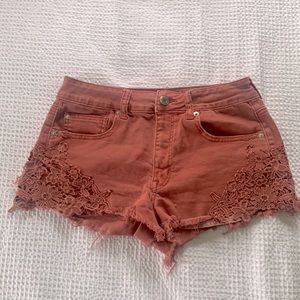 American Eagle hi-rise festival jean shorts